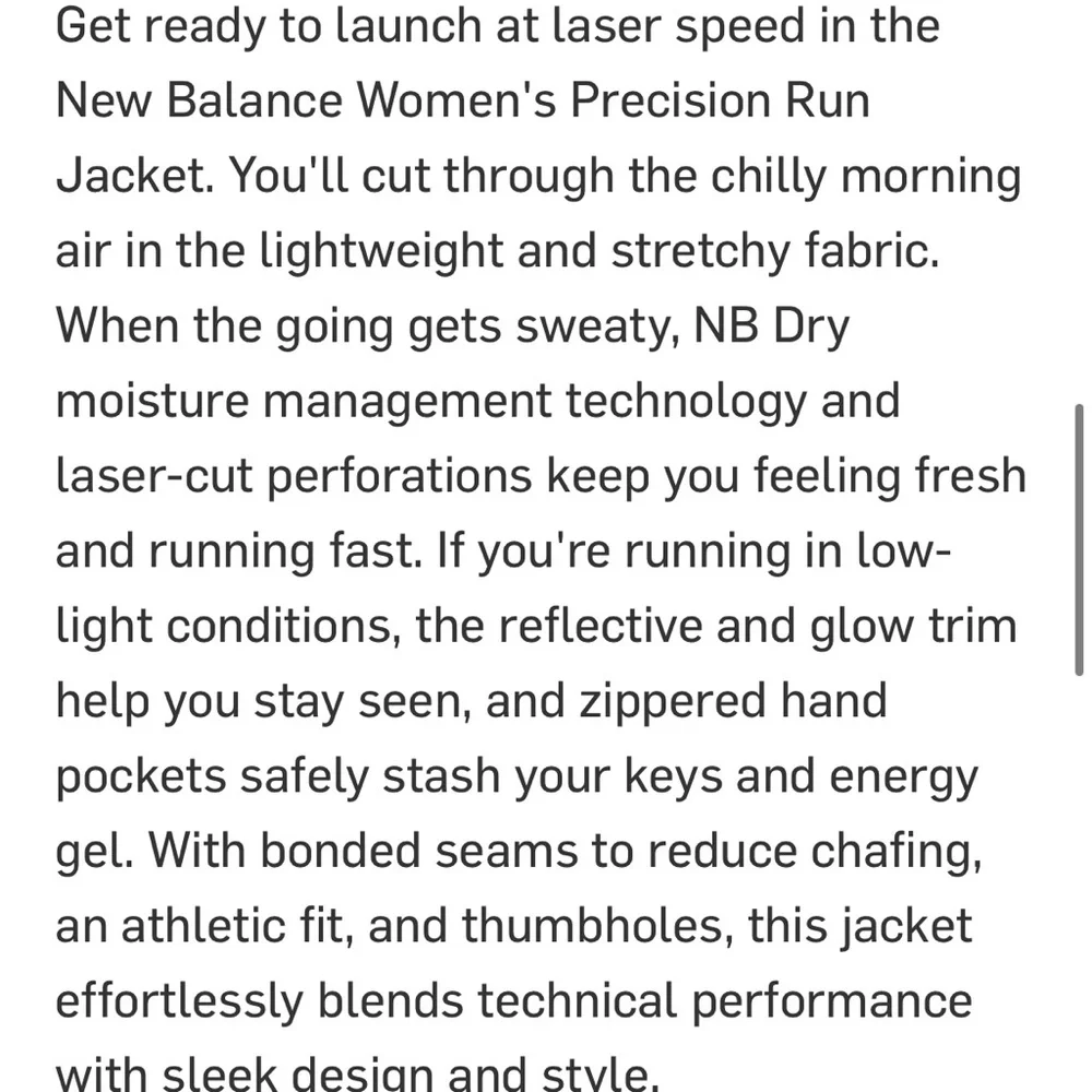 New Balance Women’s Precision Run Jacket XS Teal/Navy Blue - Picture 7 of 9